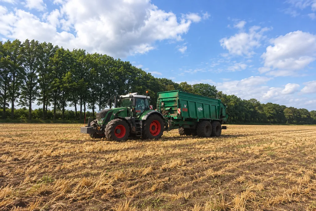 Compost gelijkmatig verdeeld